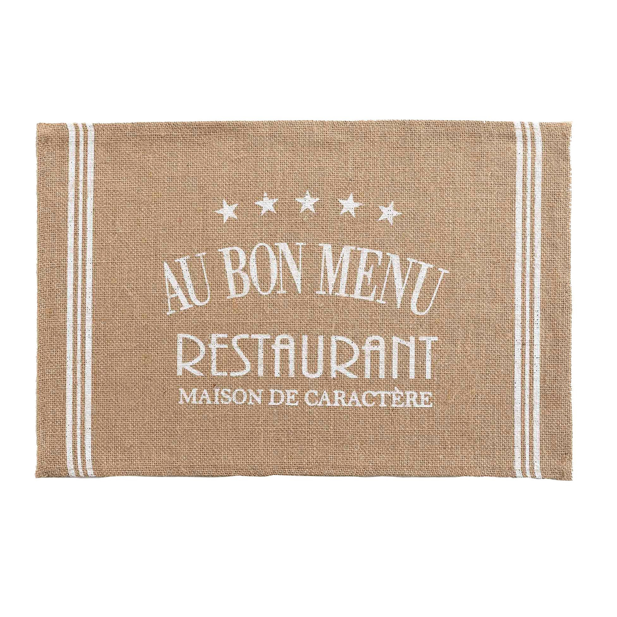 Eden Set de table en jute au bon menu