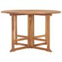 Voir la diapositive 2 : VIDAXL Table a dîner de jardin pliable Ø110x75 cm Bois massif de teck
