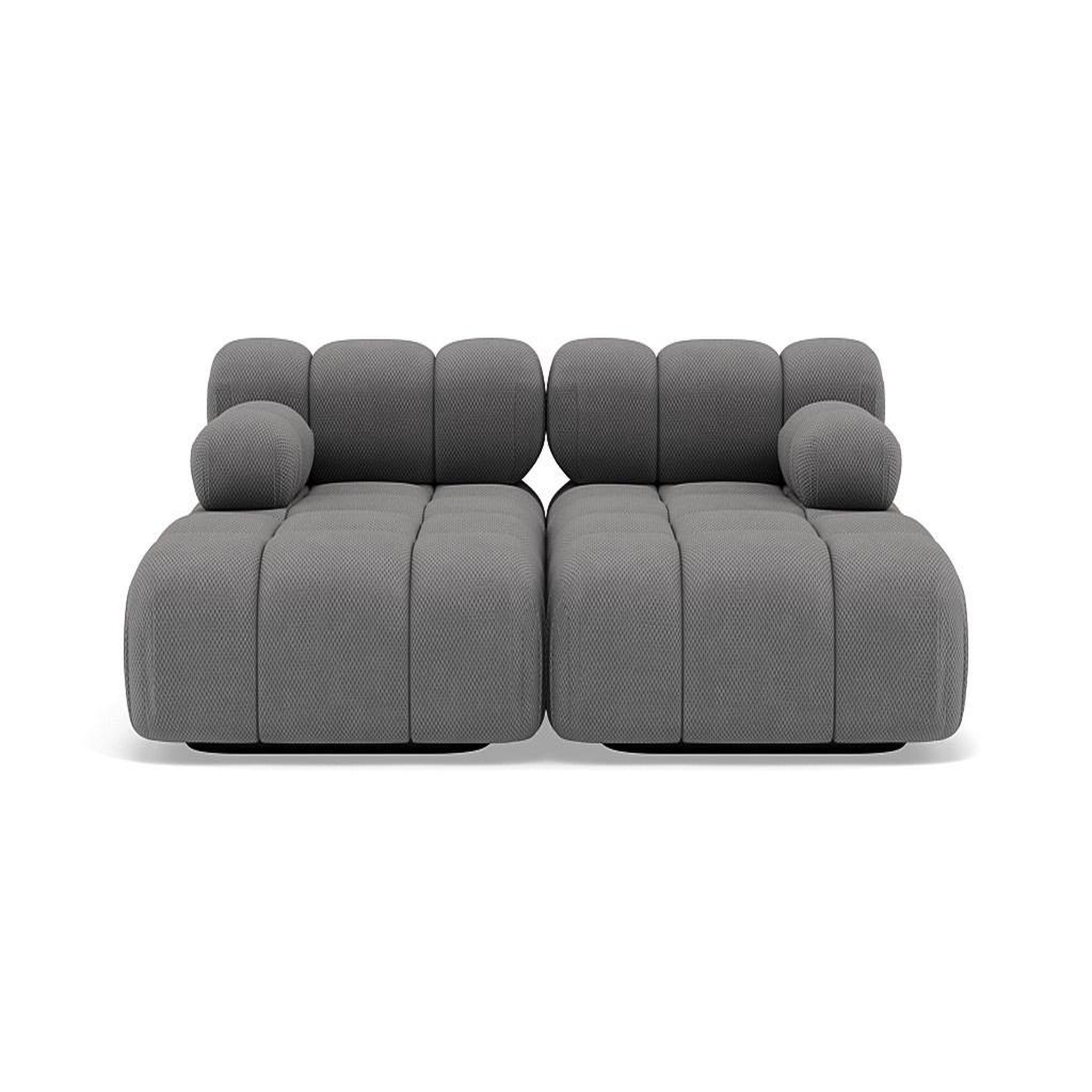 Voir la diapositive 1 : LISA DESIGN Ruby - canapé droit 4 places avec double méridienne - assise profonde - en velours texturé