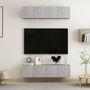 Voir la diapositive 1 : VIDAXL Meubles TV 4 pcs Gris beton 60x30x30 cm Bois d'ingenierie