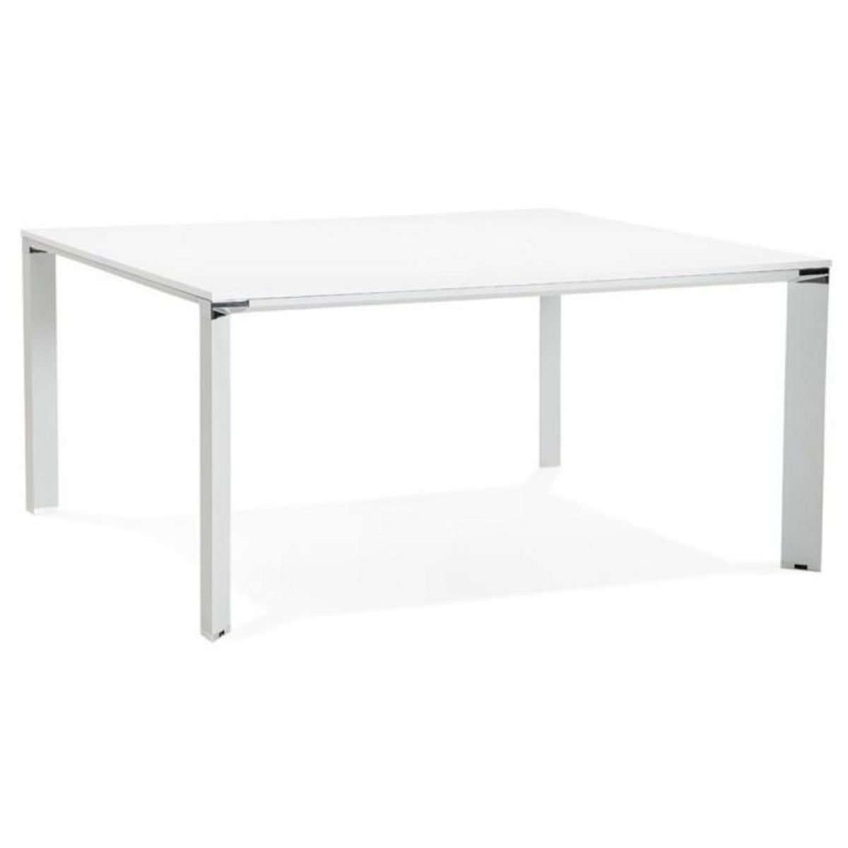 Paris Prix Table de Bureau Carrée Design  Loina  160cm Blanc