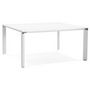 Voir la diapositive 1 : Paris Prix Table de Bureau Carrée Design  Loina  160cm Blanc
