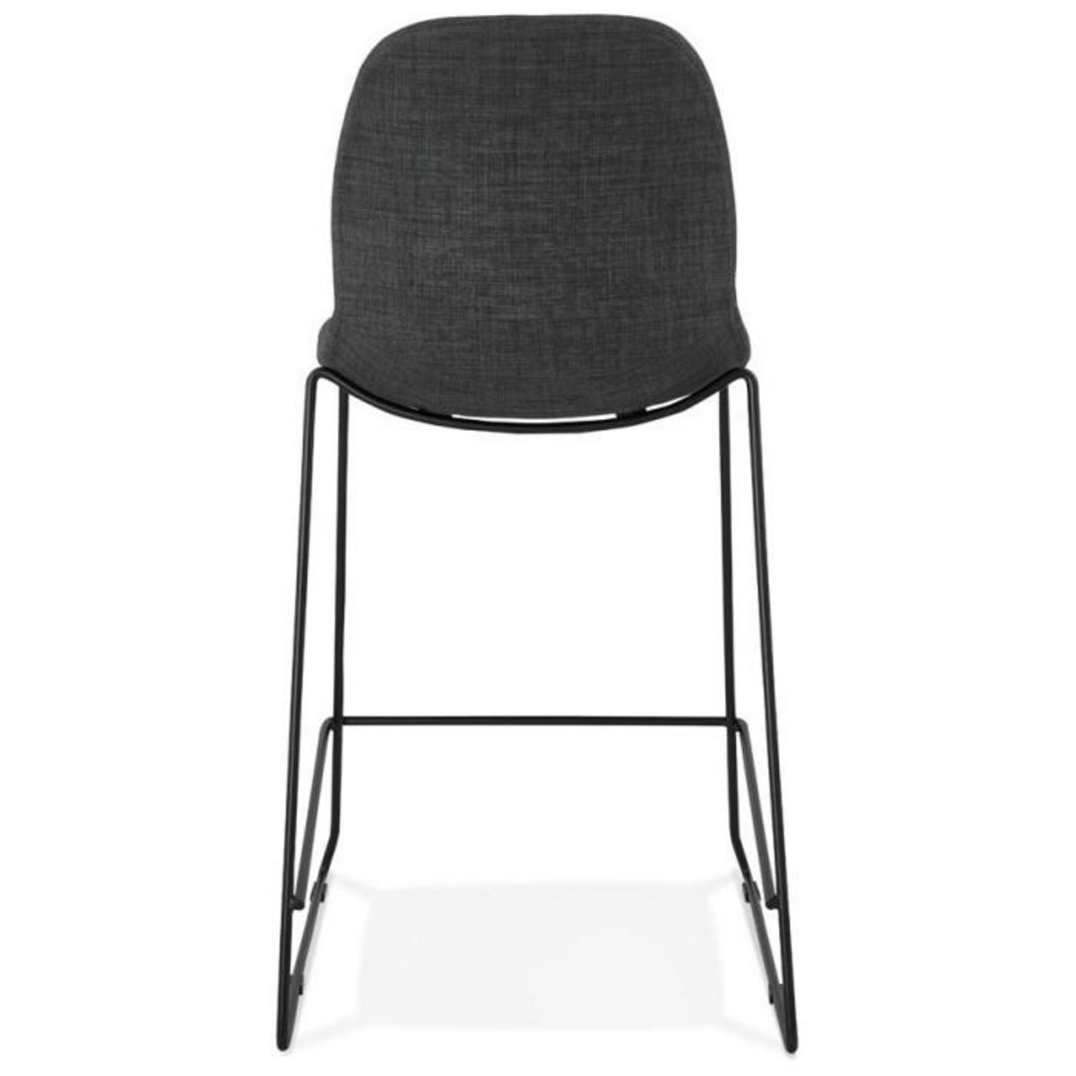 Paris Prix Tabouret de Bar en Tissu  Oscar  101cm Gris Foncé