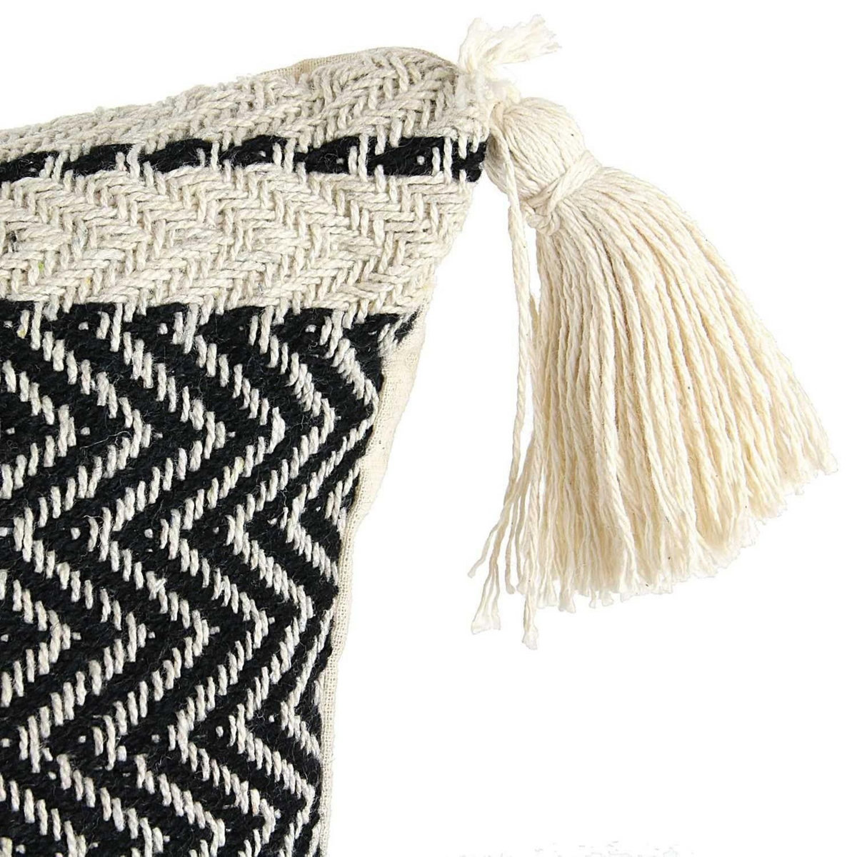 The Home Deco Factory Coussin d'intérieur Berbère - L. 40 x H. 40 cm - Beige