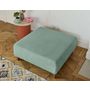 Voir la diapositive 4 : BEST MOBILIER Cristal - pouf modulable - 95 cm - en velours texturé
