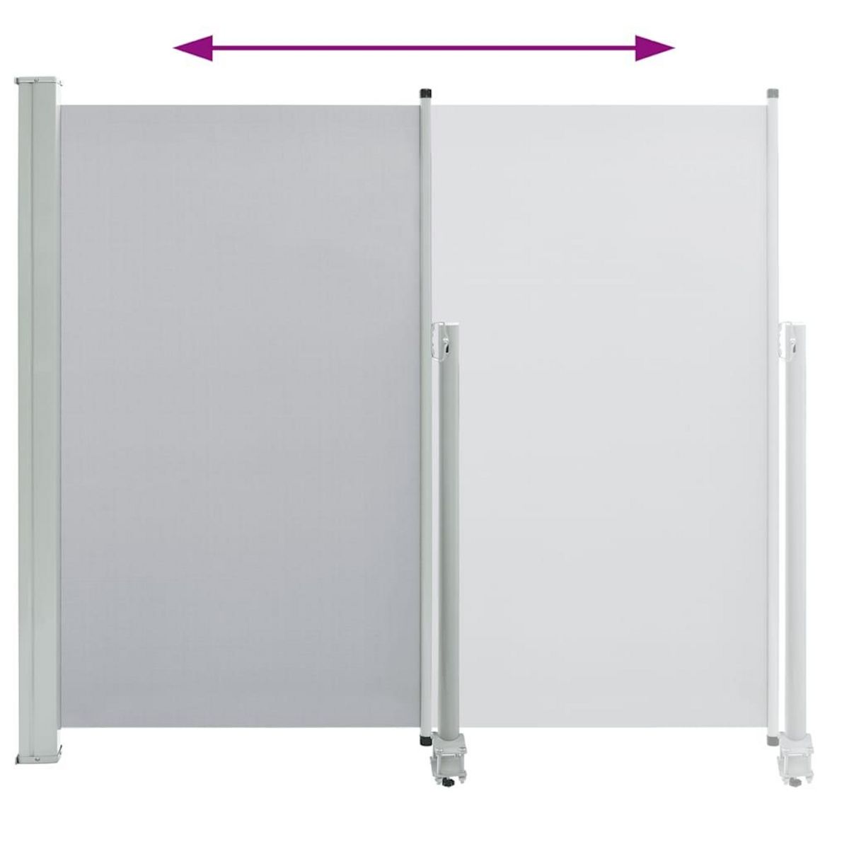 VIDAXL Auvent lateral retractable de patio 140 x 300 cm Gris