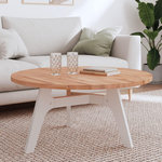 VIDAXL Dessus de table Ø90x2,5 cm rond bois massif de hetre