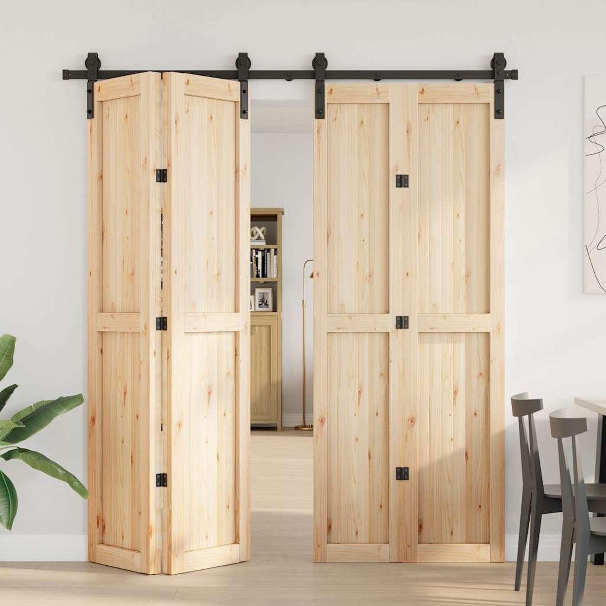 Voir la diapositive 3 : VIDAXL Kit de quincaillerie de porte coulissante 200 cm Acier Noir