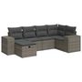 Voir la diapositive 2 : VIDAXL Salon de jardin 6 pcs avec coussins gris resine tressee