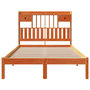 Voir la diapositive 4 : VIDAXL Lit bibliotheque sans matelas cire marron 135x190 cm pin massif