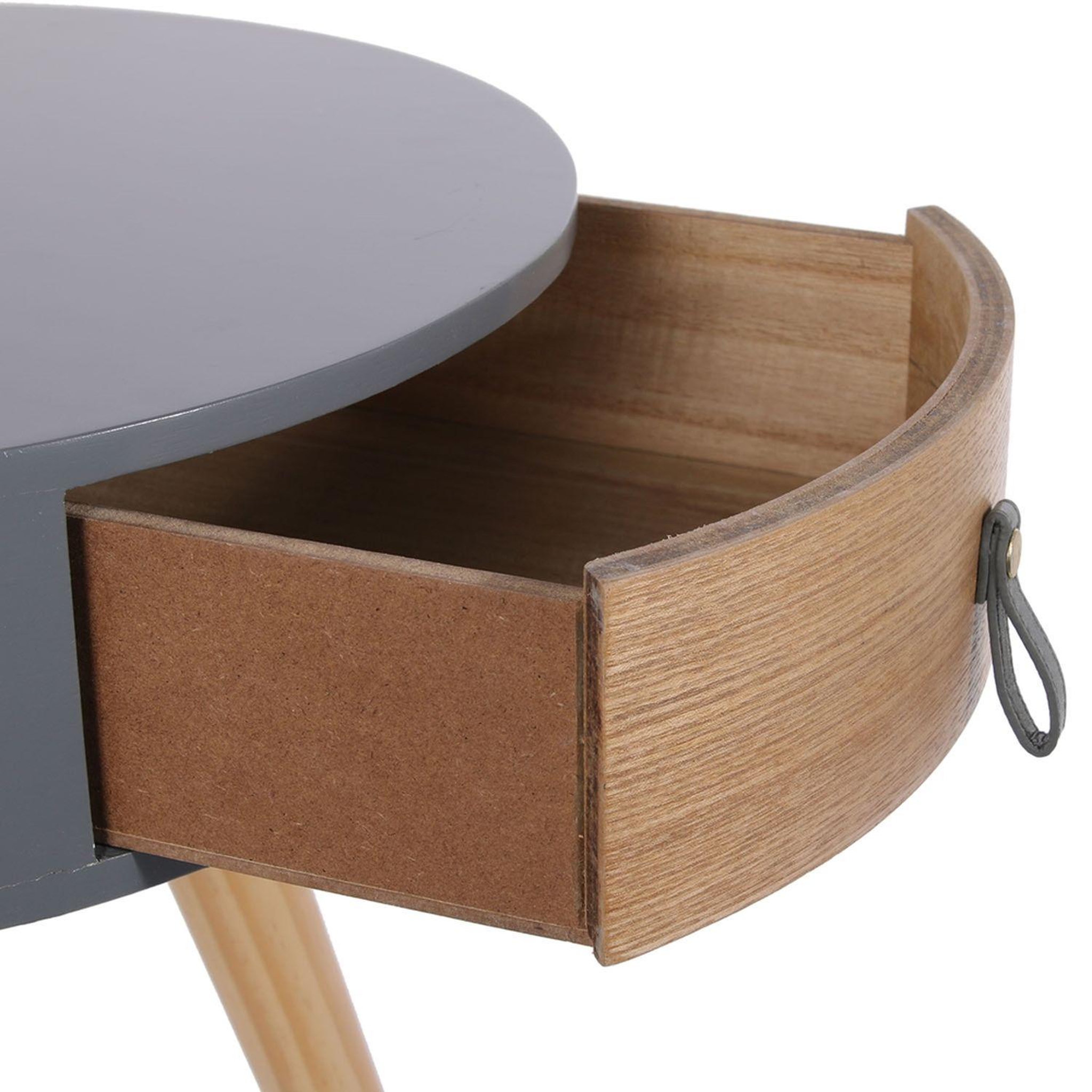Voir la diapositive 3 : The Home Deco Factory Table de chevet scandinave nora - diam. 35 x h. 45 cm