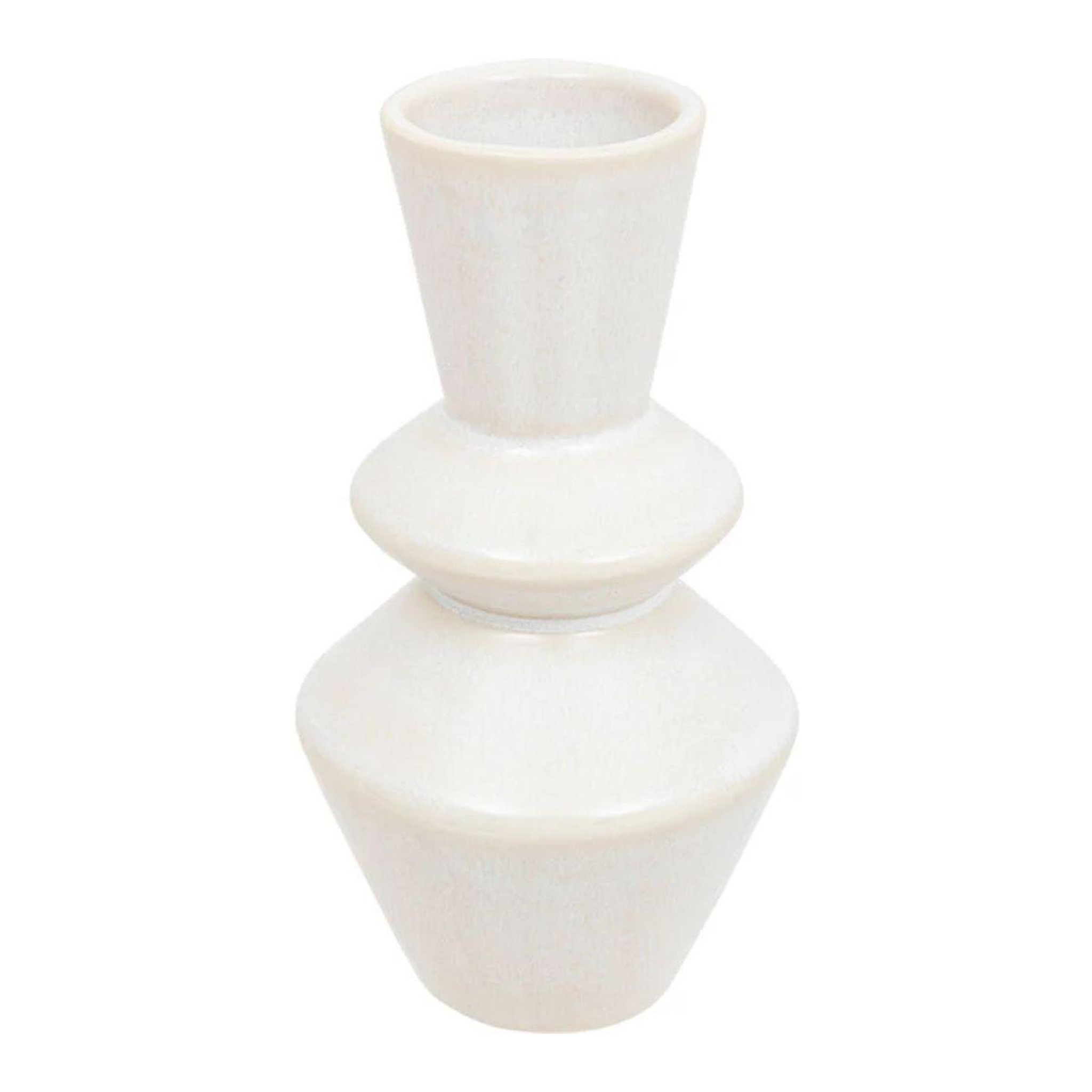 ATMOSPHERA Soliflore en céramique  soleya  14cm blanc