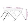 Voir la diapositive 6 : VIDAXL Auvent bimini a 4 arceaux Blanc 243x180x137 cm