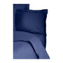 Voir la diapositive 4 : GENERIQUE Parure de lit - 1 housse de couette 220 x 240 cm + 2 taies d'oreiller 60 x 60 cm - 100% coton renforcé - Bleu