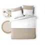 Voir la diapositive 4 : Douceur d'Intérieur Housse de couette 240x220 + 2 taies bicolore 100% coton 57fils