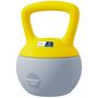 Voir la diapositive 1 : HOMCOM Kettlebell 10 Kg collaboration Aosom.fr x FFHandball - prise ergonomique - PVC gris jaune