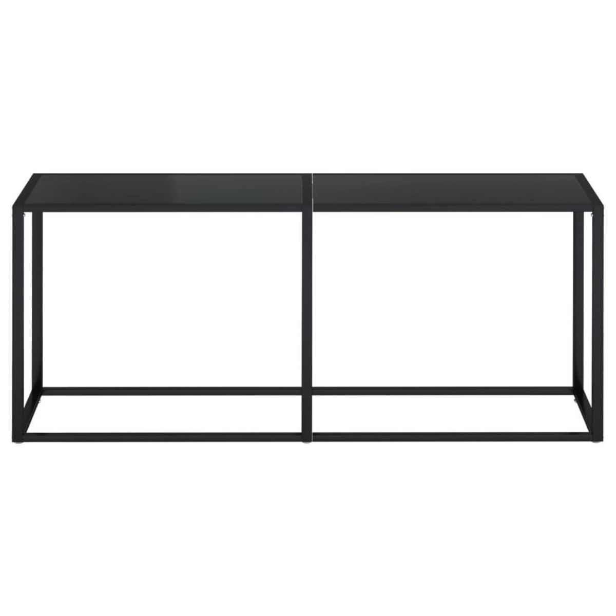 VIDAXL Table console Noir 180x35x75,5 cm Verre trempe