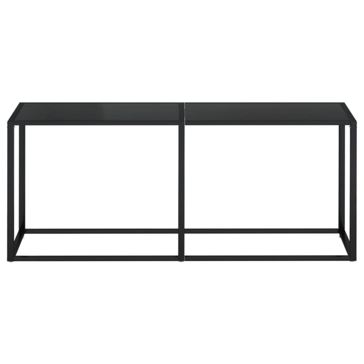 VIDAXL Table console Noir 180x35x75,5 cm Verre trempe