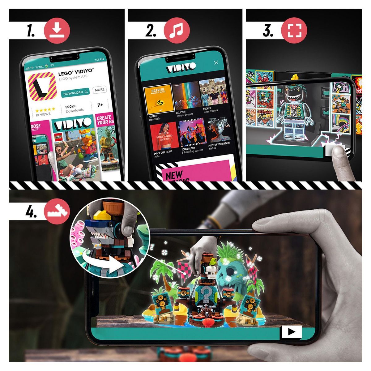 LEGO VIDIYO 43114 - Punk Pirate Ship BeatBox Music Video Maker dès 8 ans