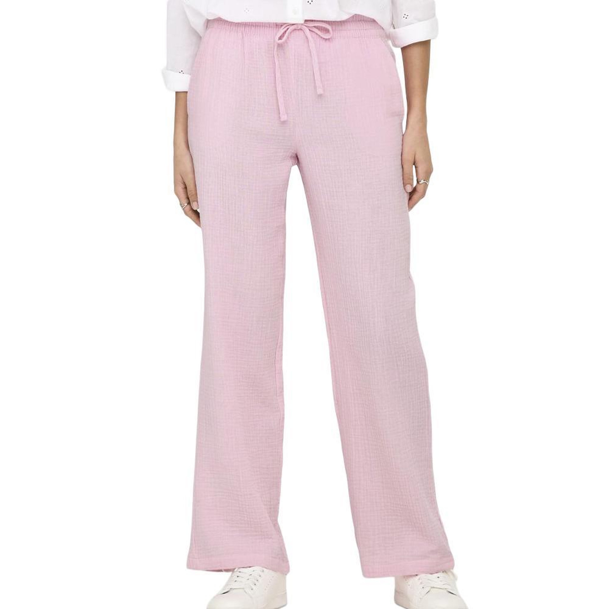 JACQUELINE DE YONG Pantalon Fluide Rose Femme JDY PHANTOM. Coloris disponibles : Rose