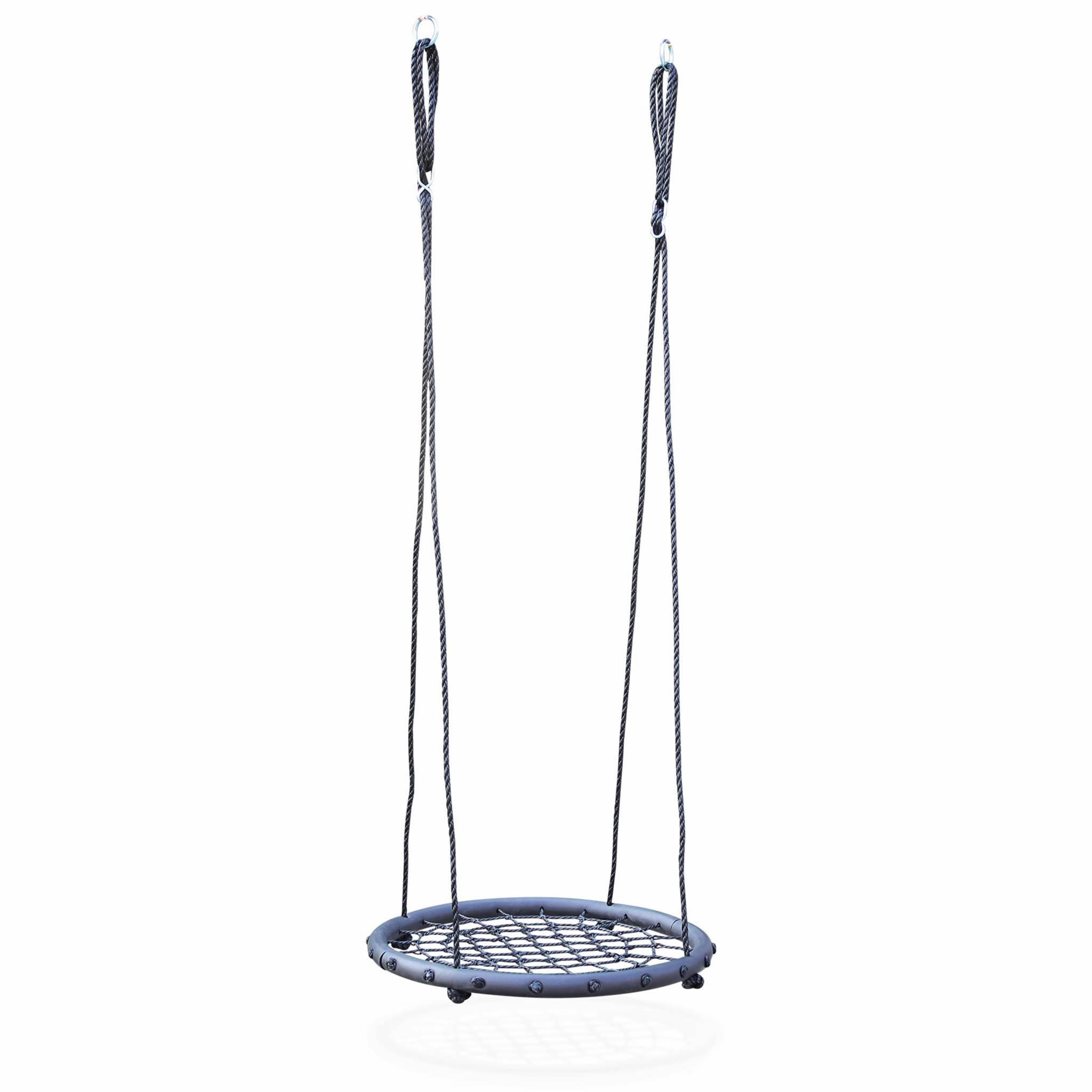 Voir la diapositive 1 : SWEEEK Balançoire nid d'oiseau Ø60cm pour portique de 2 à 2.2m. agrès pour portique