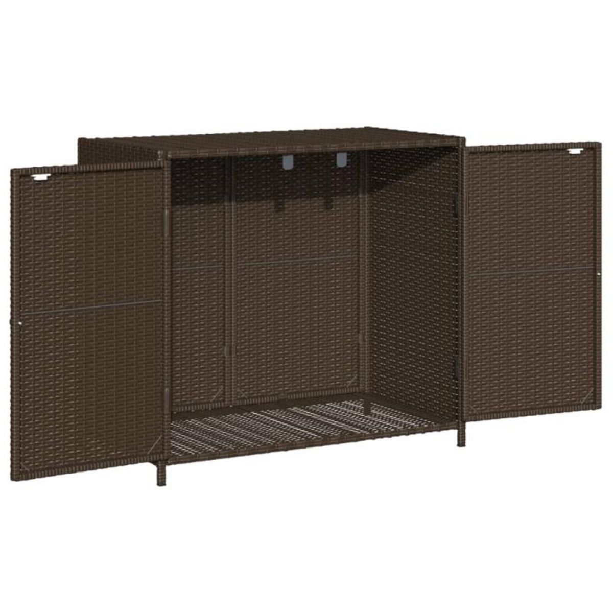 VIDAXL Armoire de rangement de jardin marron 83x45x76cm résine tressée