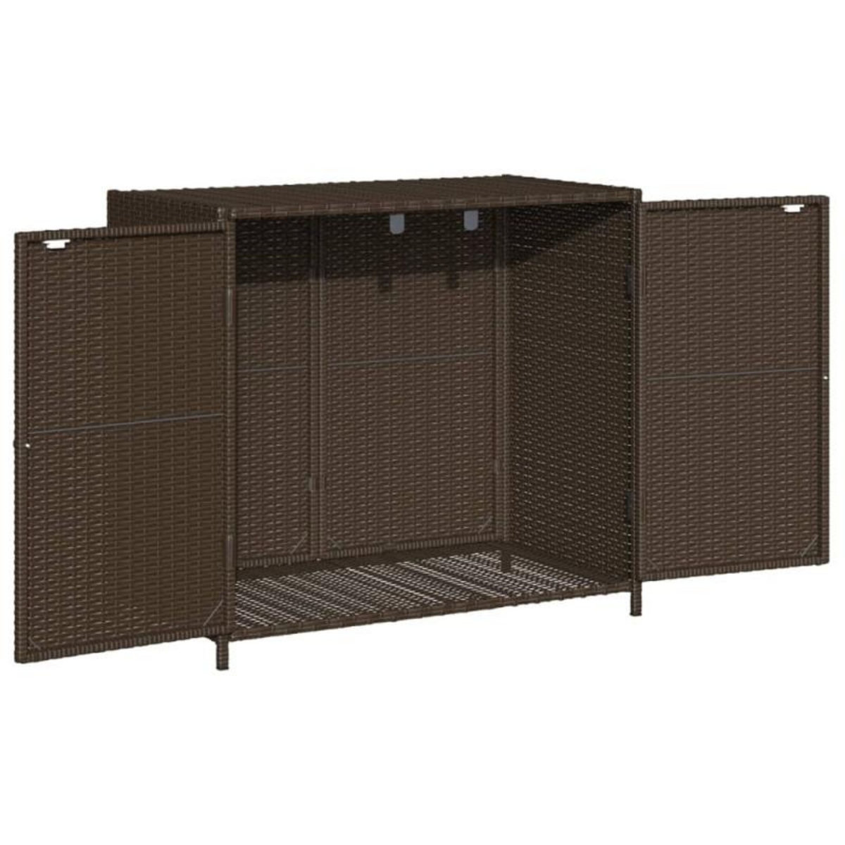 VIDAXL Armoire de rangement de jardin marron 83x45x76cm résine tressée