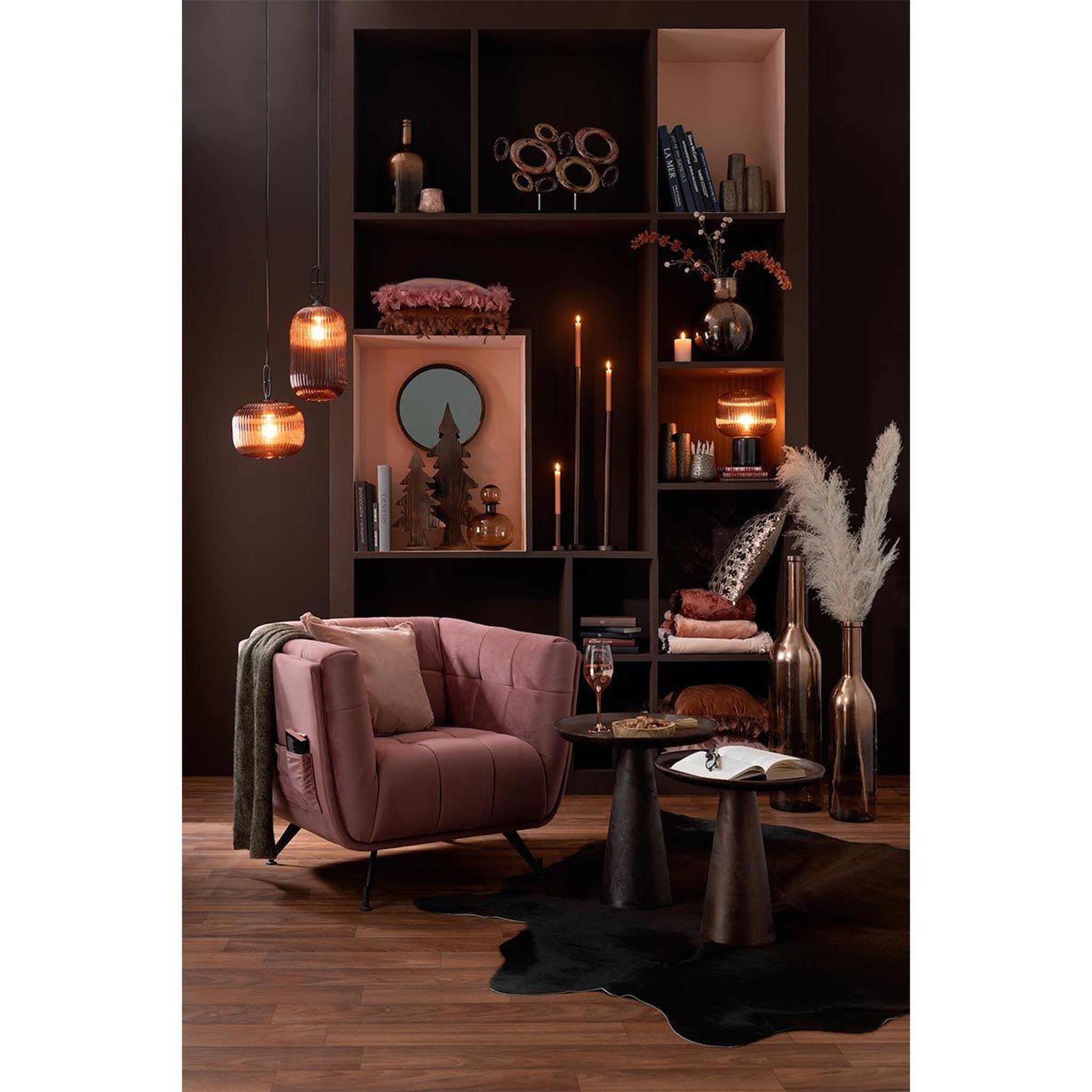 Voir la diapositive 2 : J-LINE Cercles sur pied  ouverts  56cm naturel