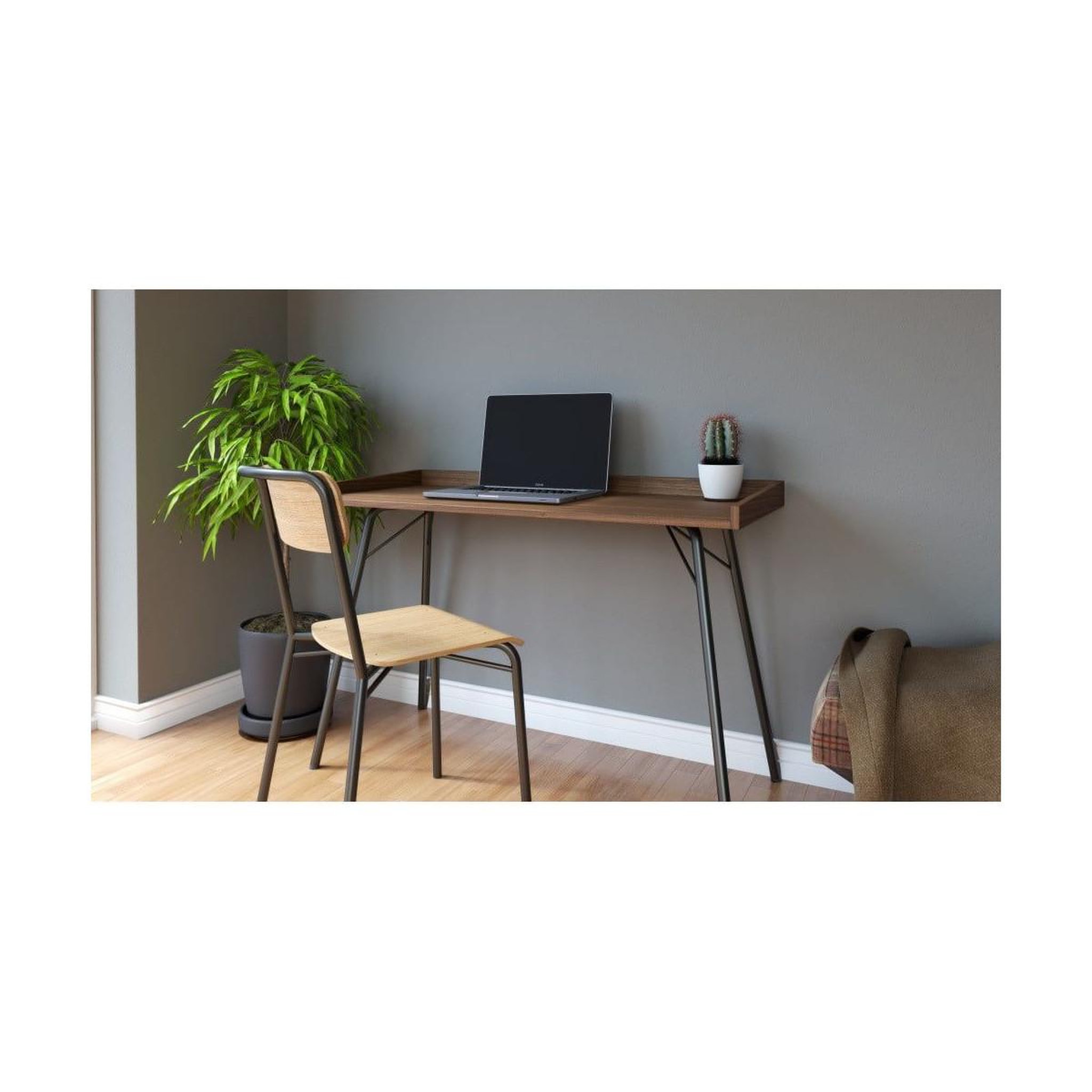 Voir la diapositive 3 : Paris Prix Bureau design en bois  rayburn  115cm marron