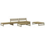 Voir la diapositive 2 : VIDAXL Salon de jardin 5 pcs bois de pin impregne