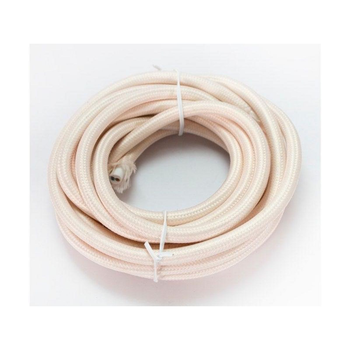 CENTRALE BRICO Câble tissu rond, rose ballerine, 3m