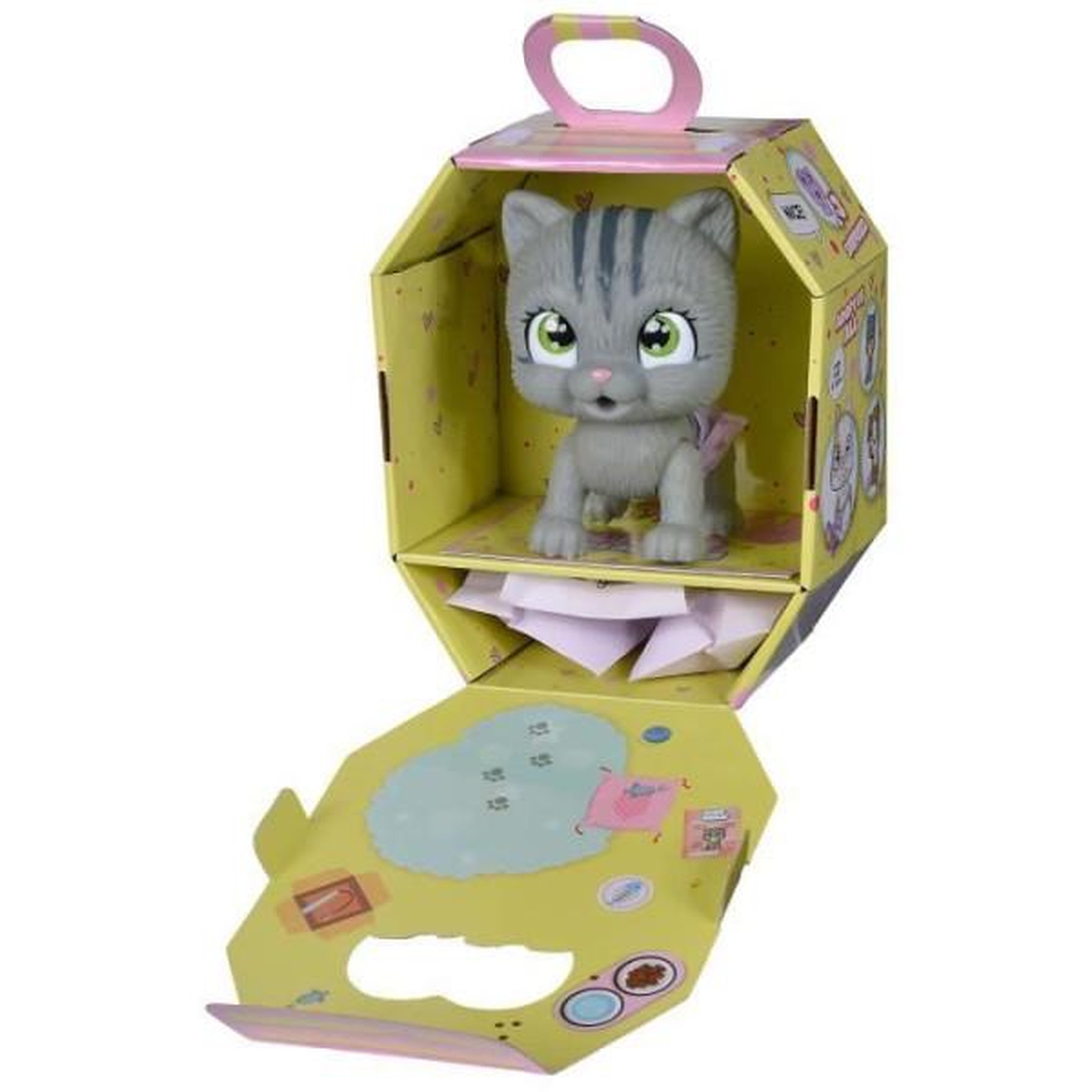 Voir la diapositive 4 : SILVERTORN Smoby - pamper petz - chat a adopter - 4 accessoires - articulé - bois et fais pipi - certificat d'adoption - des 3 ans