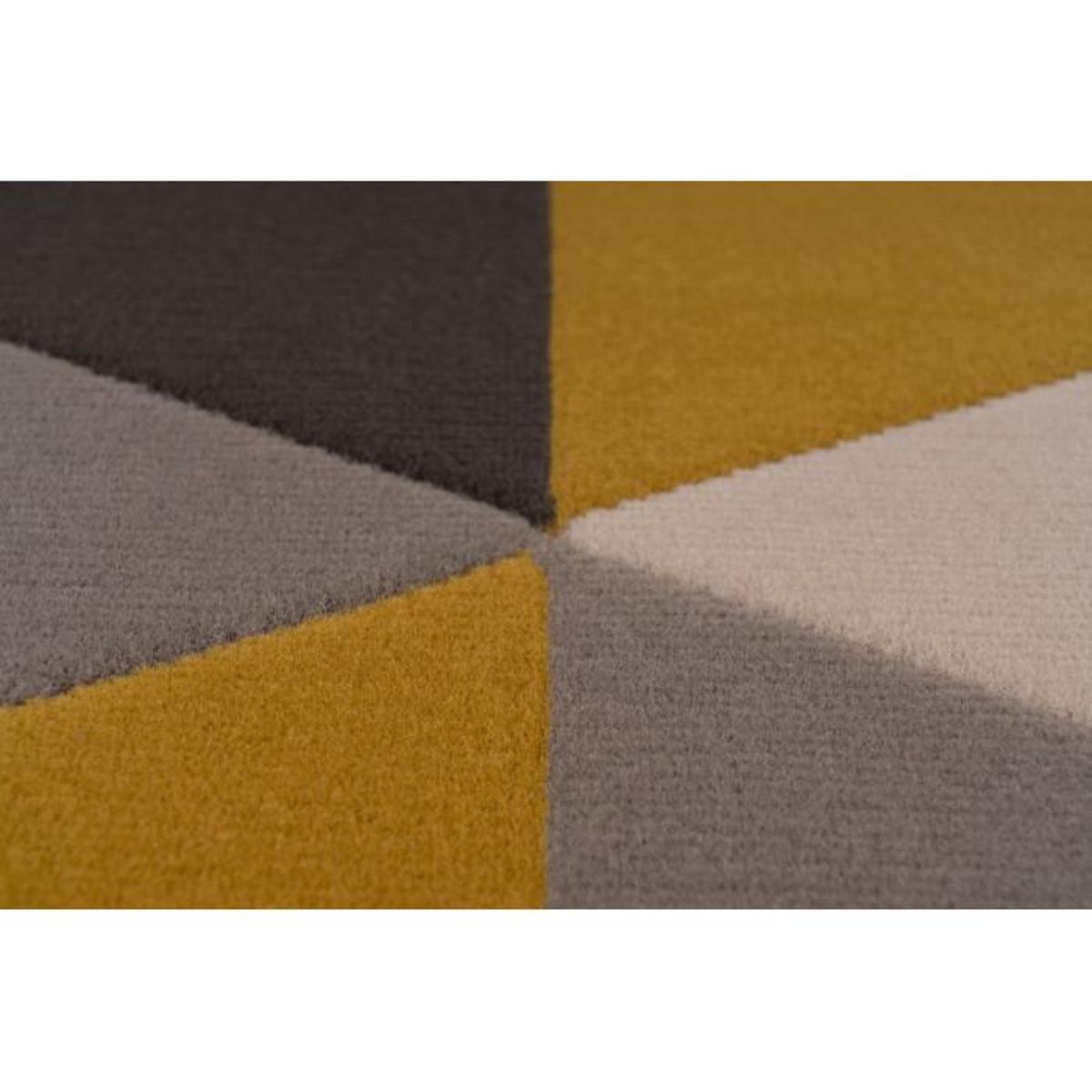 Paris Prix Tapis Géométrique à Poils Courts  Now II  Or