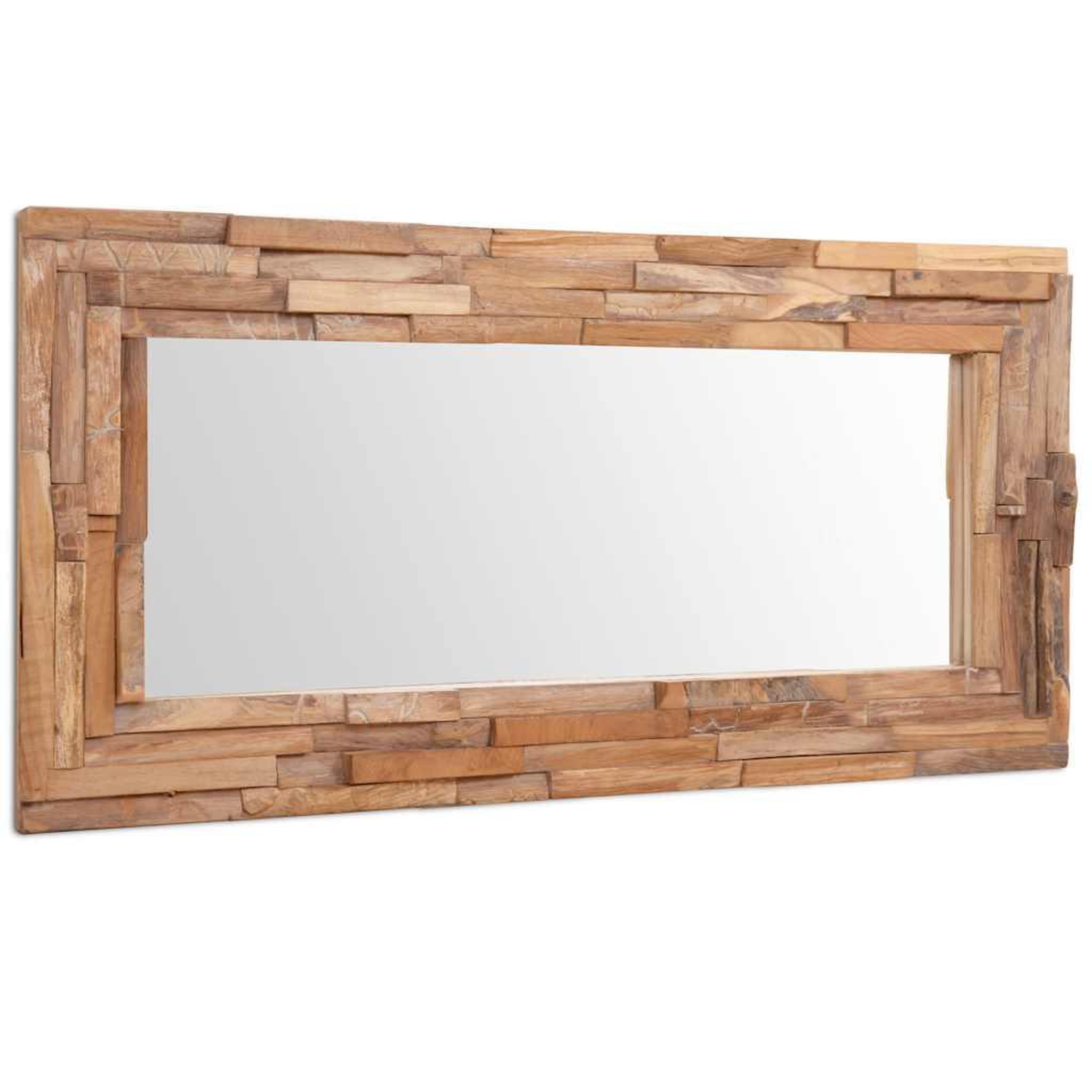 Voir la diapositive 5 : VIDAXL Miroir decoratif teck 120x60 cm rectangulaire