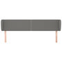 Voir la diapositive 3 : VIDAXL Tete de lit avec oreilles Gris fonce 183x23x78/88 cm Tissu