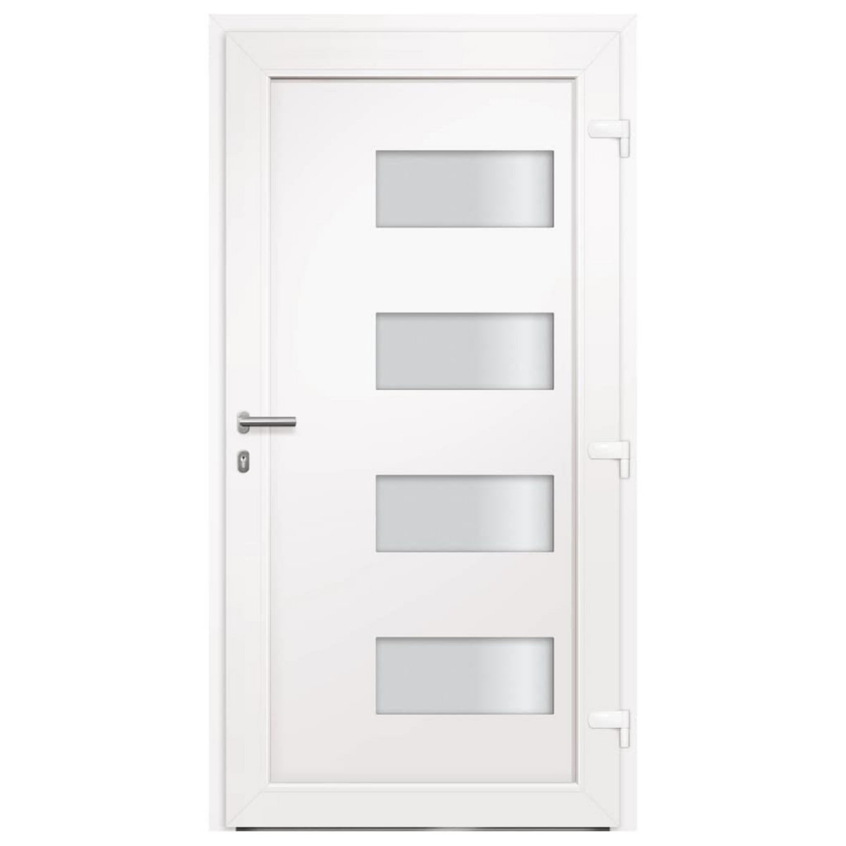 VIDAXL Porte d'entree Aluminium et PVC Blanc 110x210 cm