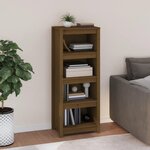 VIDAXL Bibliotheque Marron miel 50x35x125,5 cm Bois de pin massif