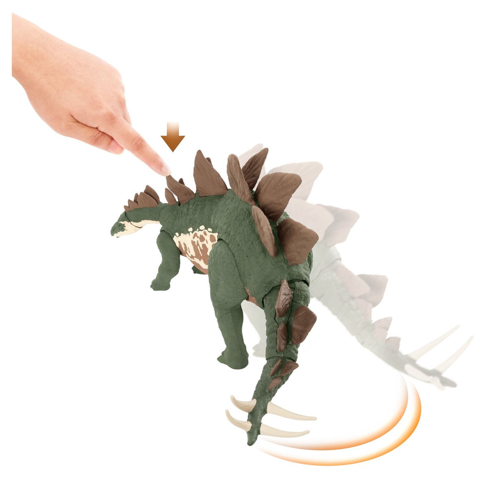 Voir la diapositive 4 : MATTEL Figurine dinosaure Stegosaure Méga Ravageur - Jurassic World