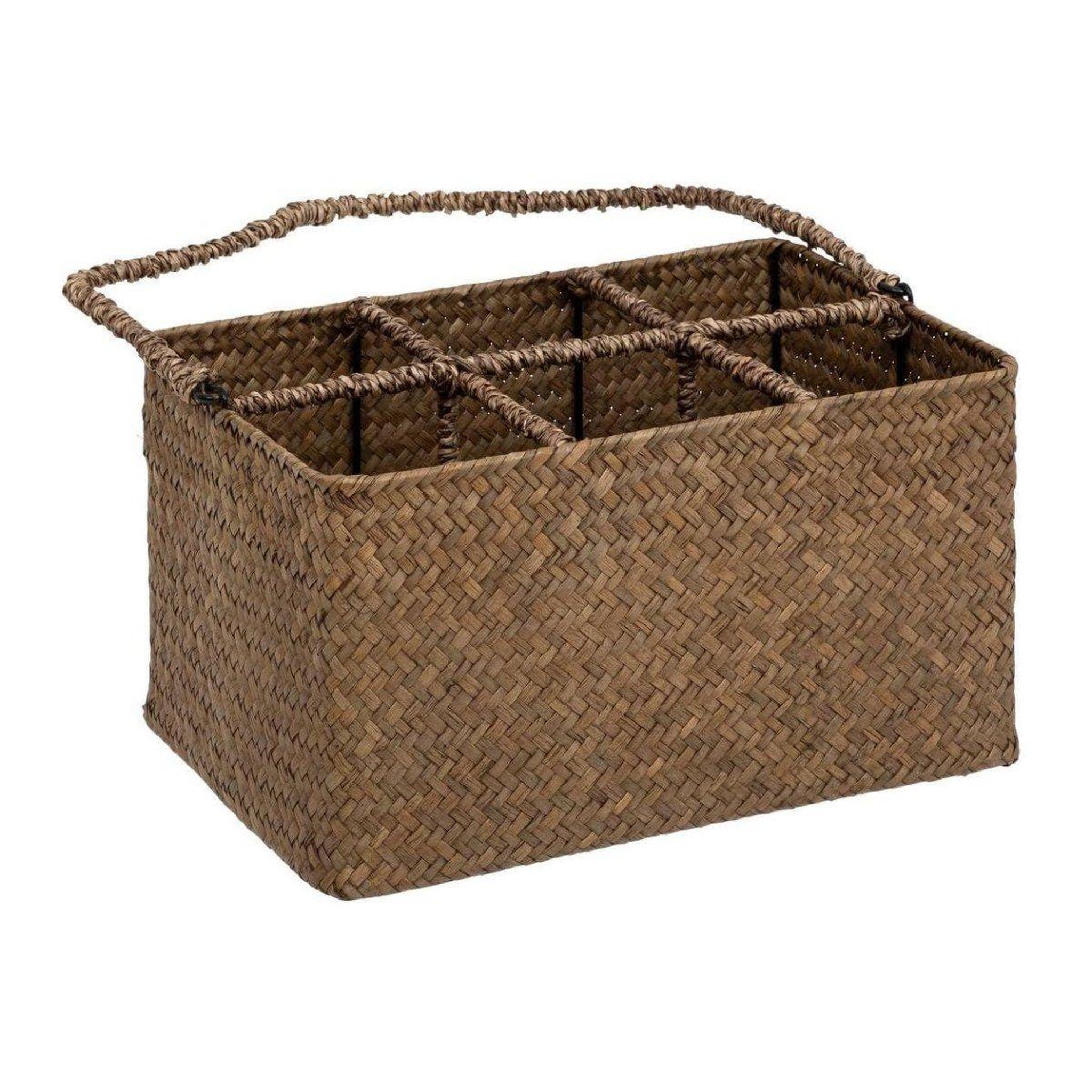 Voir la diapositive 2 : ATMOSPHERA Porte-bouteilles 6 emplacements  floral  37cm marron
