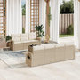 Voir la diapositive 1 : VIDAXL Salon de jardin avec coussins 8 pcs beige resine tressee