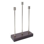 Paris Prix Bougeoir Design en Métal  Isola  39cm Violet & Argent