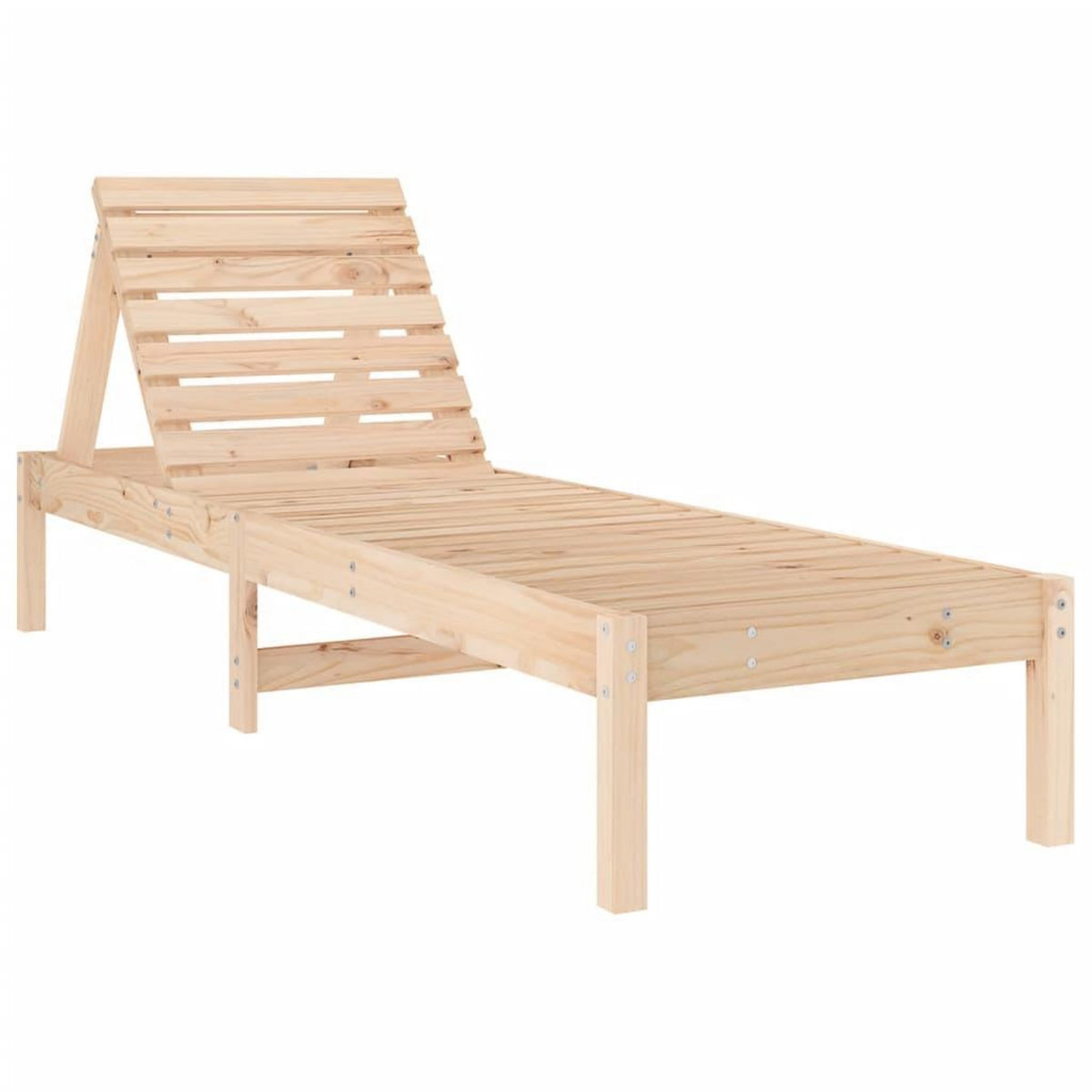 VIDAXL Chaises longues lot de 2 avec table bois massif de pin