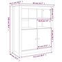 Voir la diapositive 6 : VIDAXL Buffet 83x41,5x100 cm Bois massif de pin