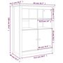 Voir la diapositive 6 : VIDAXL Buffet 83x41,5x100 cm Bois massif de pin
