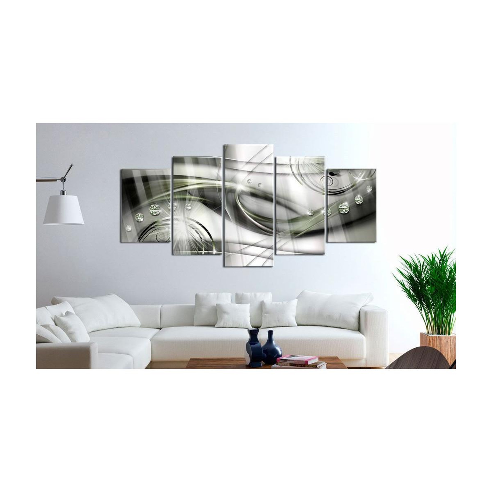 Voir la diapositive 2 : Paris Prix Tableau sur verre acrylique  the wave of green glow