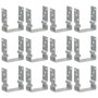 Voir la diapositive 1 : VIDAXL Piquets de cloture 12 pcs argente 12x6x15 cm acier galvanise