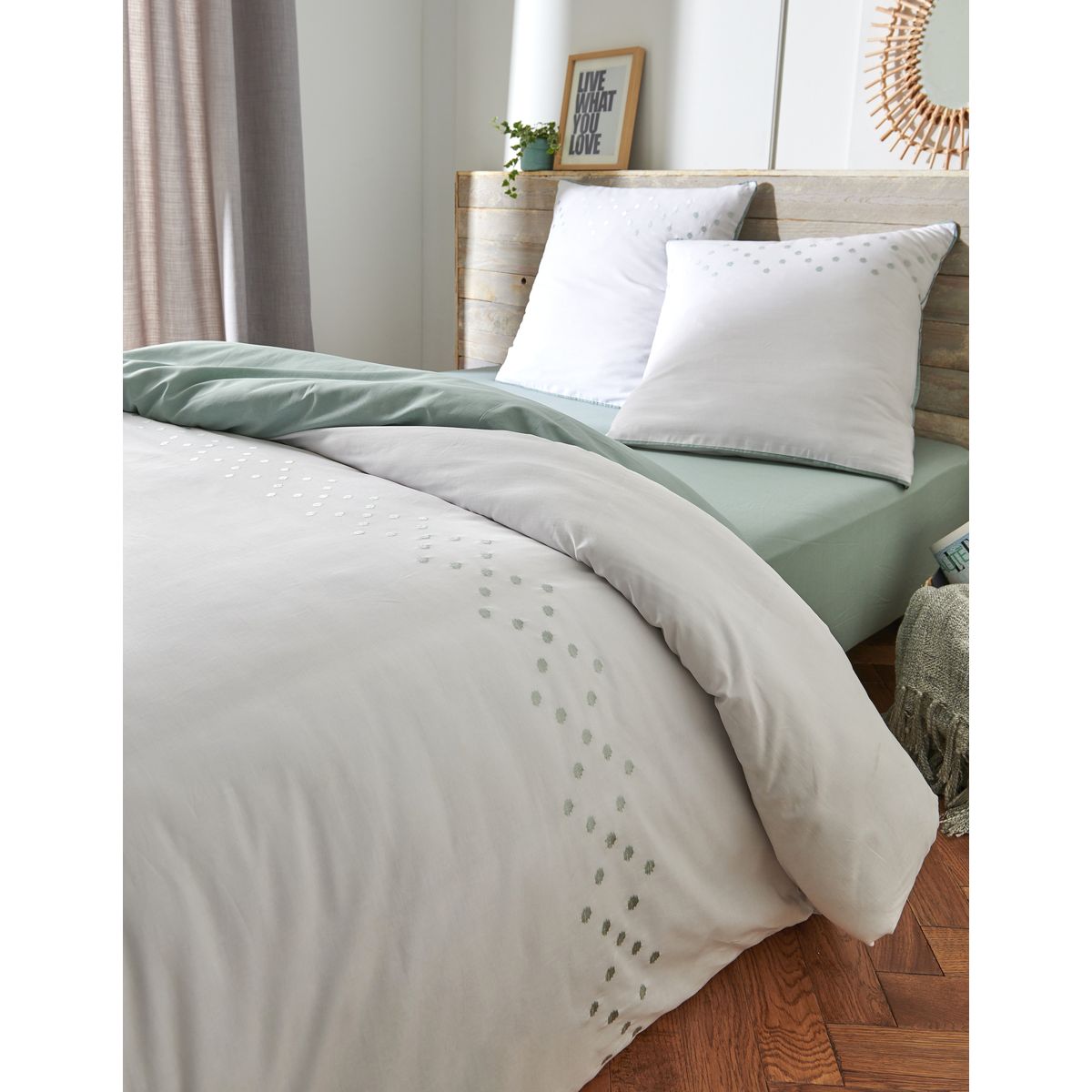 Parure housse de couette fantaisie en coton 57 fils SERENA