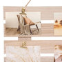 Voir la diapositive 2 : ATMOSPHERA Porte photo Cagette 9 pinces photos - Longueur 58 cm x largeur 43 cm - Beige