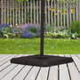 Voir la diapositive 2 : OUTSUNNY Pied de parasol lot de 4 dalles pour parasol à lester dim. tot. 100L x 100l x 9,5H cm HDPE noir