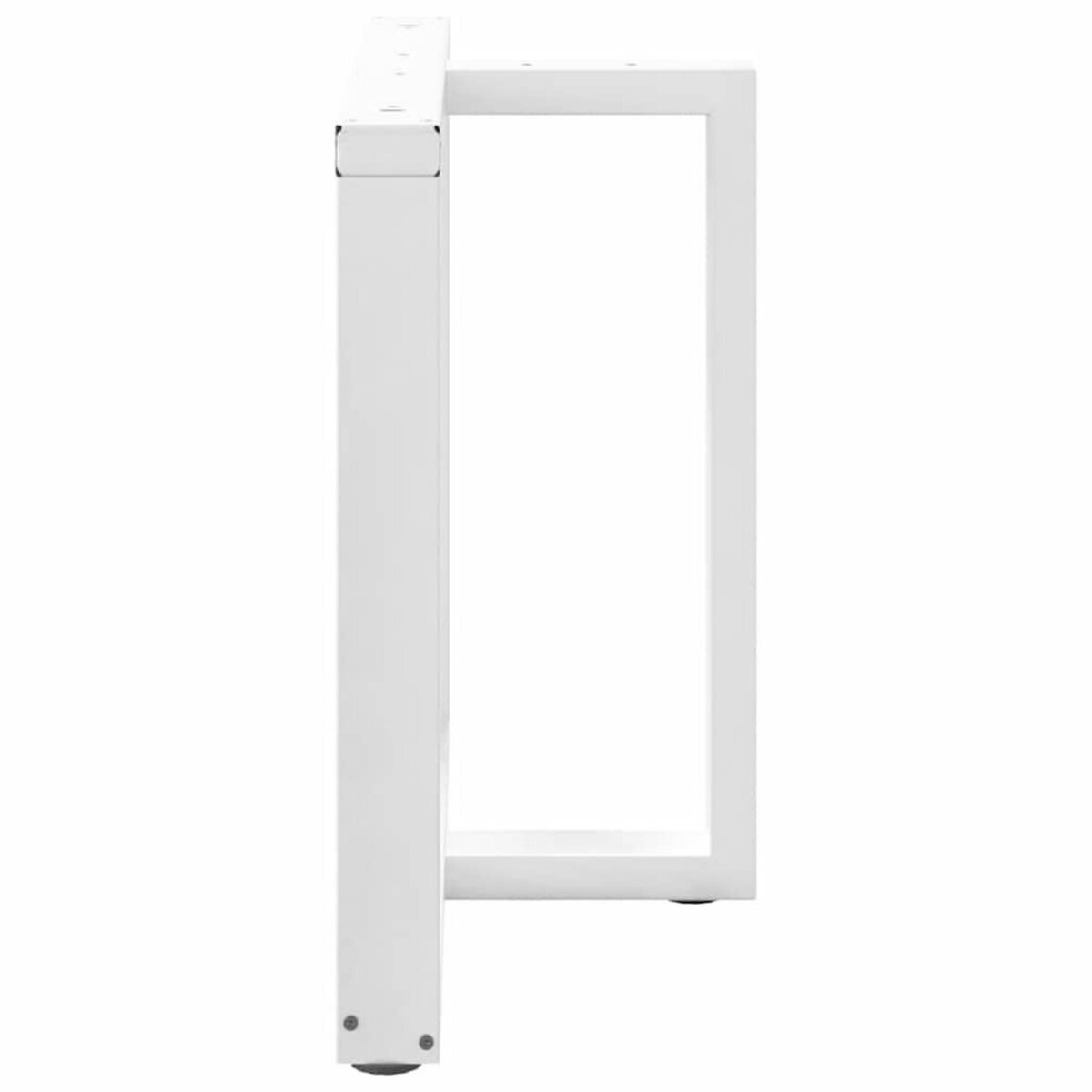 VIDAXL Pieds de table a manger forme de T 2 pcs blanc 90x35x(72-73) cm